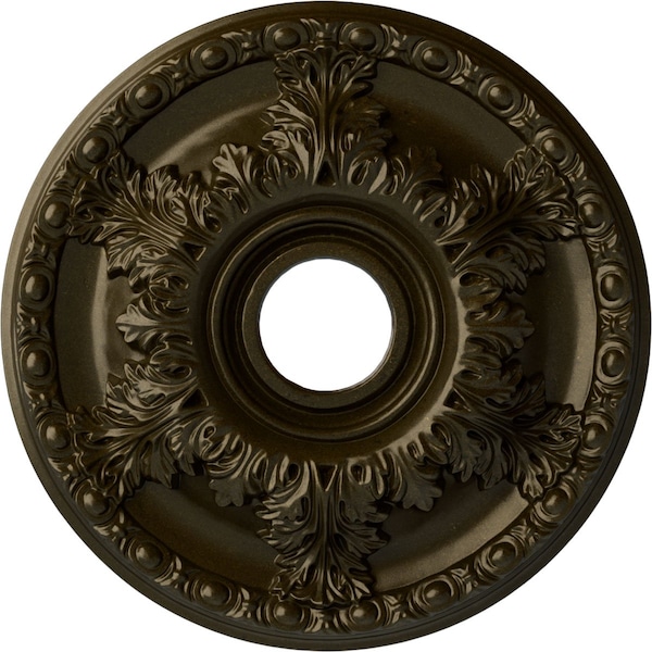 Ekena Millwork Granada Ceiling Medallion (Fits Canopies up to 6 5/8"), 18"OD x 3 1/2"ID x 2 1/2"P, Green Gold CM18GAGGS - main
